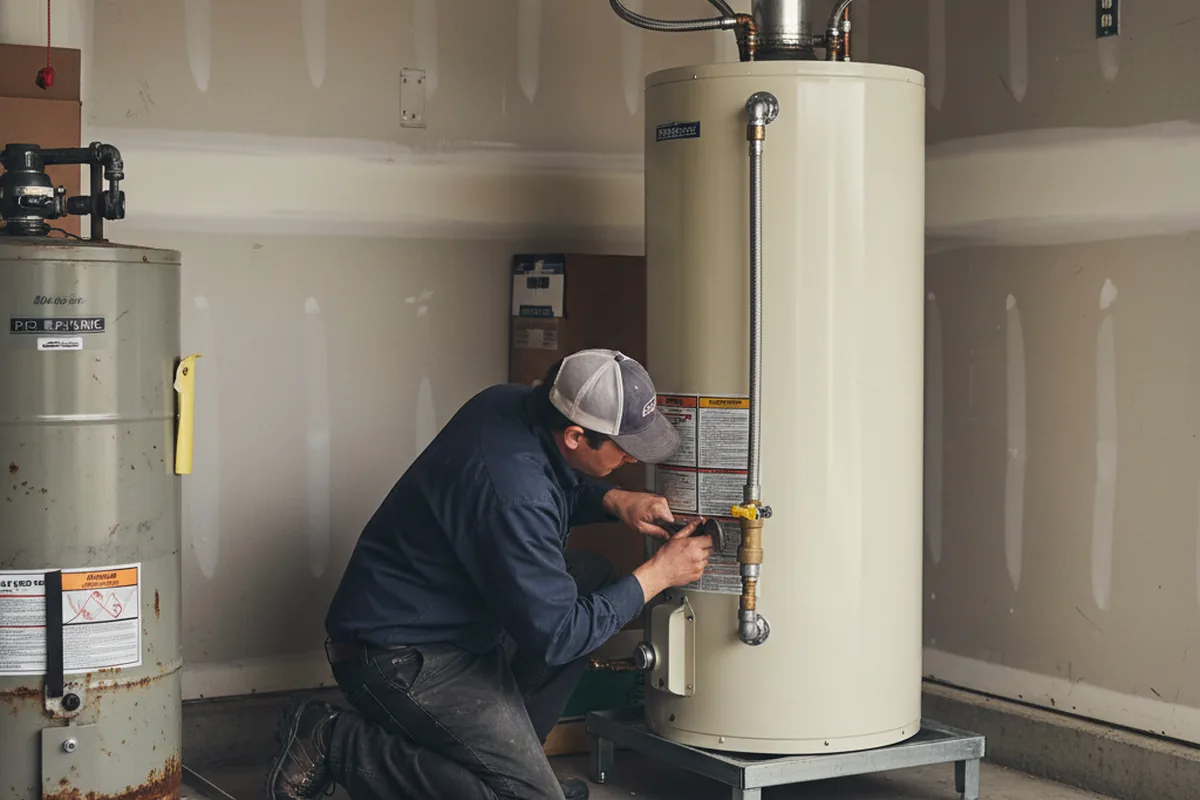 Water heater and shutoff valve replacement in Brusly