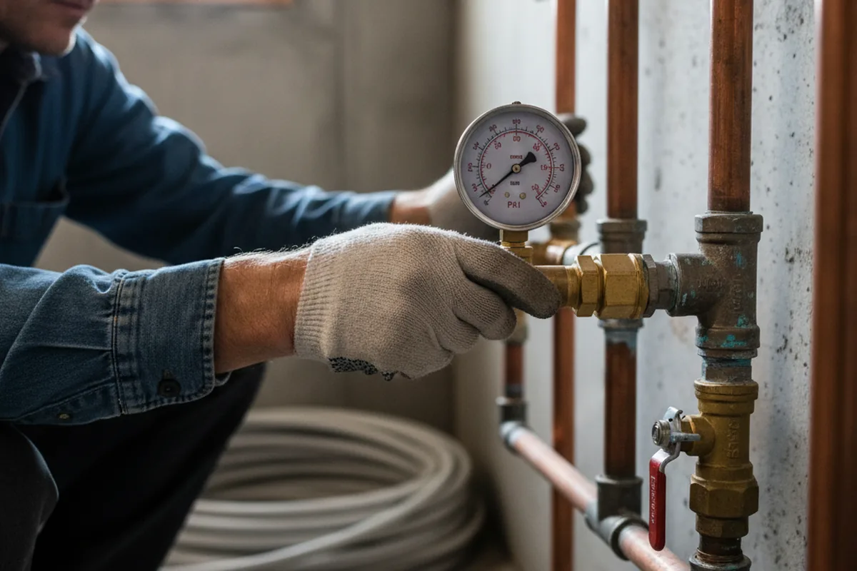 Pressure testing a repaired line during Water Line Repair in Brusly